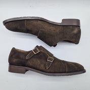 2 HEBILLAS EN SERRAJE MARRÓN - 70000