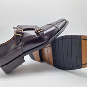 2 HEBILLAS EN PIEL MARRÓN - 70001