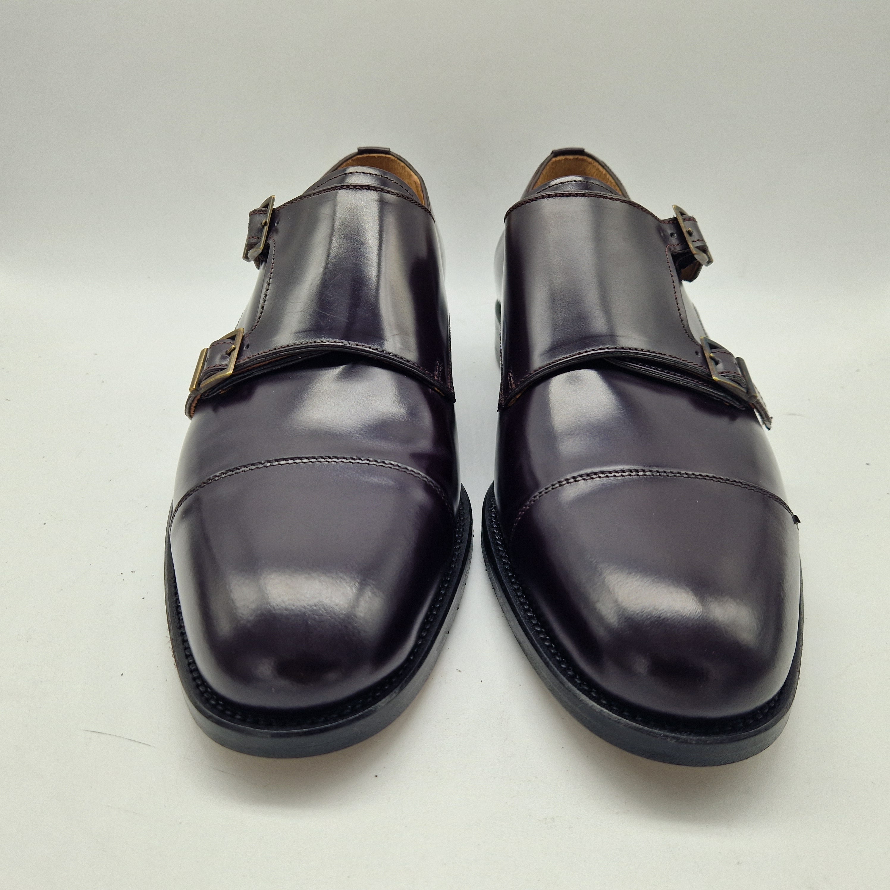 2 HEBILLAS EN PIEL BURDEOS - 70002