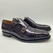 2 HEBILLAS EN PIEL BURDEOS - 70002