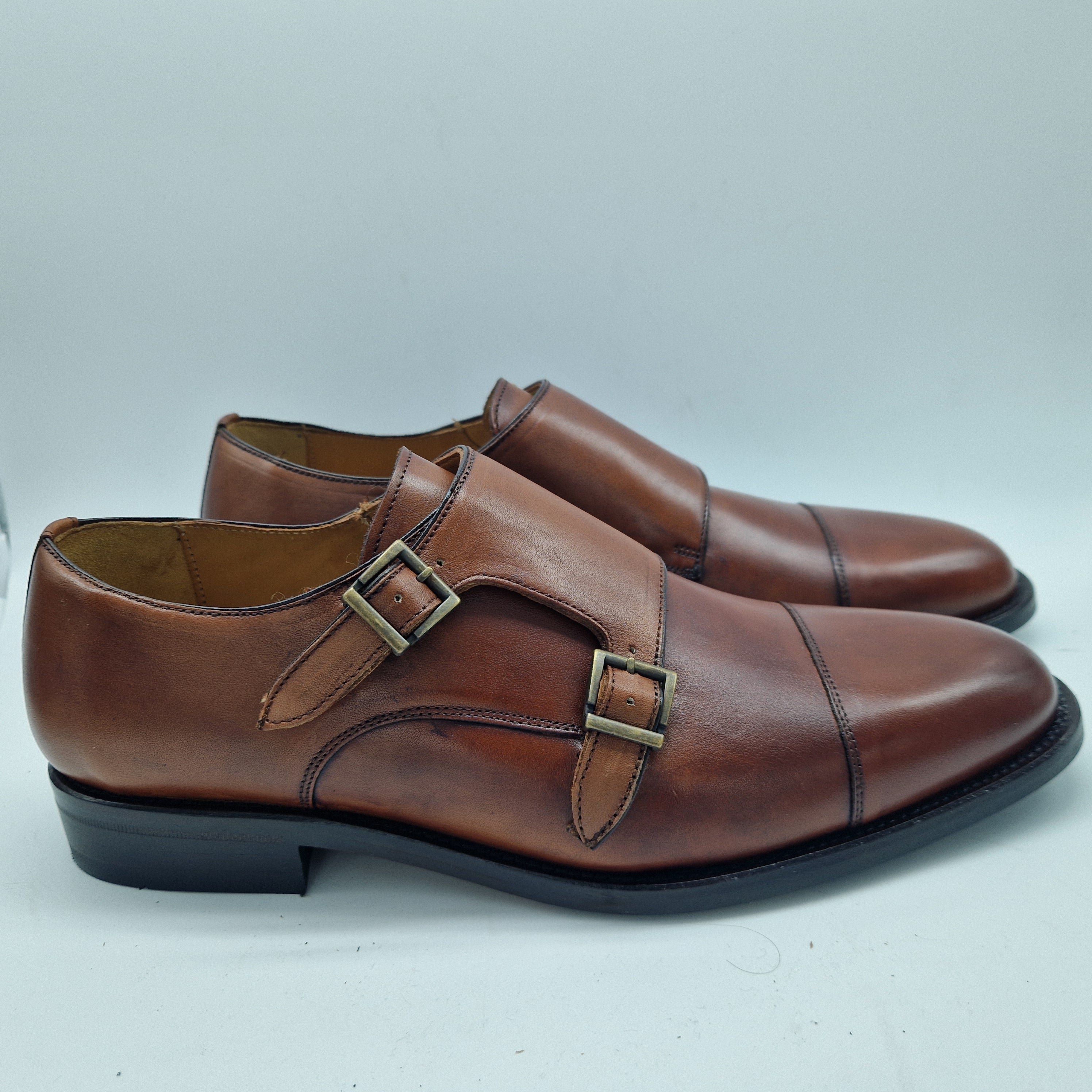 2 HEBILLAS EN PIEL CUERO - 70003