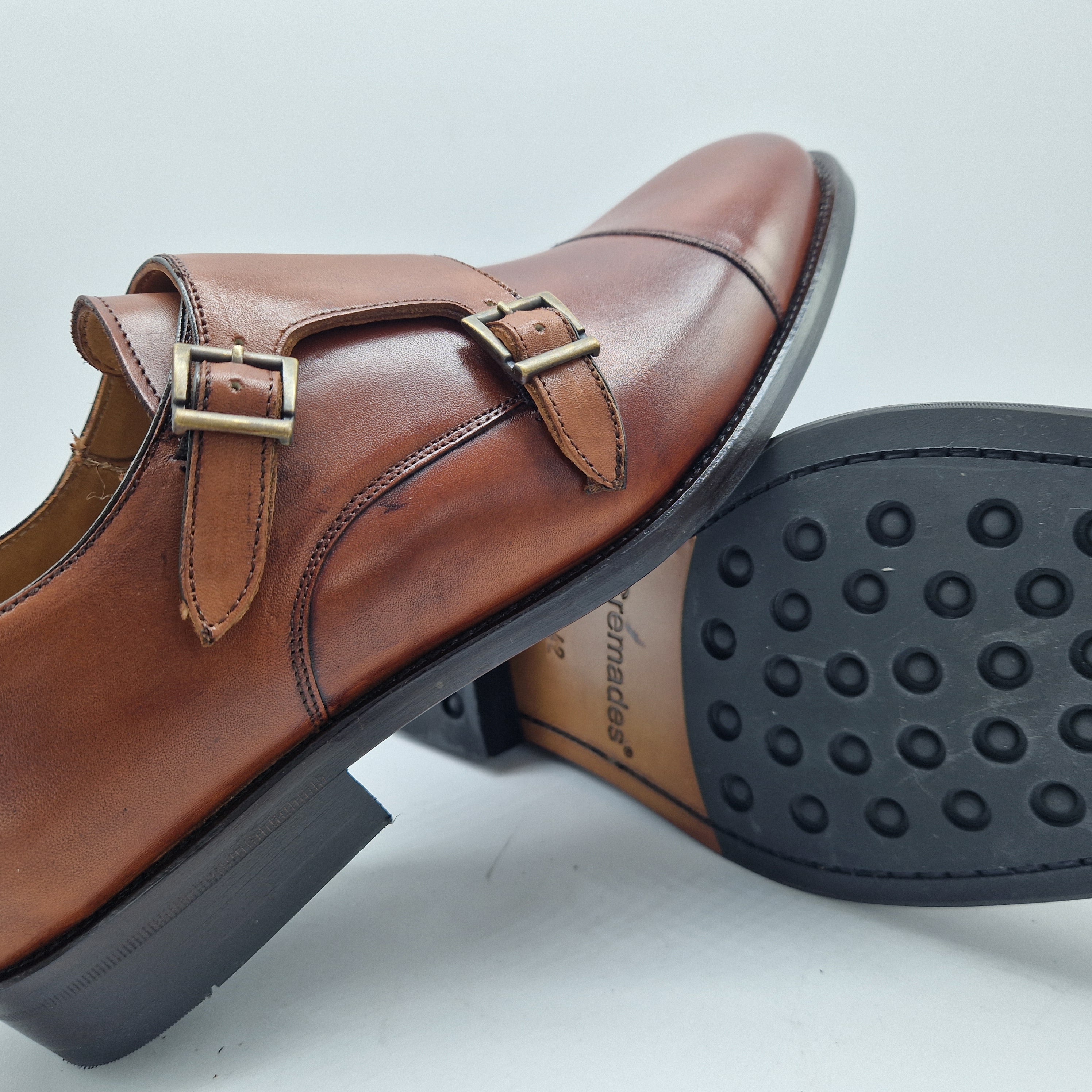 2 HEBILLAS EN PIEL CUERO - 70003