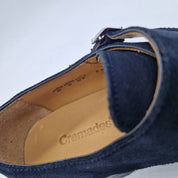 2 HEBILLAS EN SERRAJE MARINO - 70004