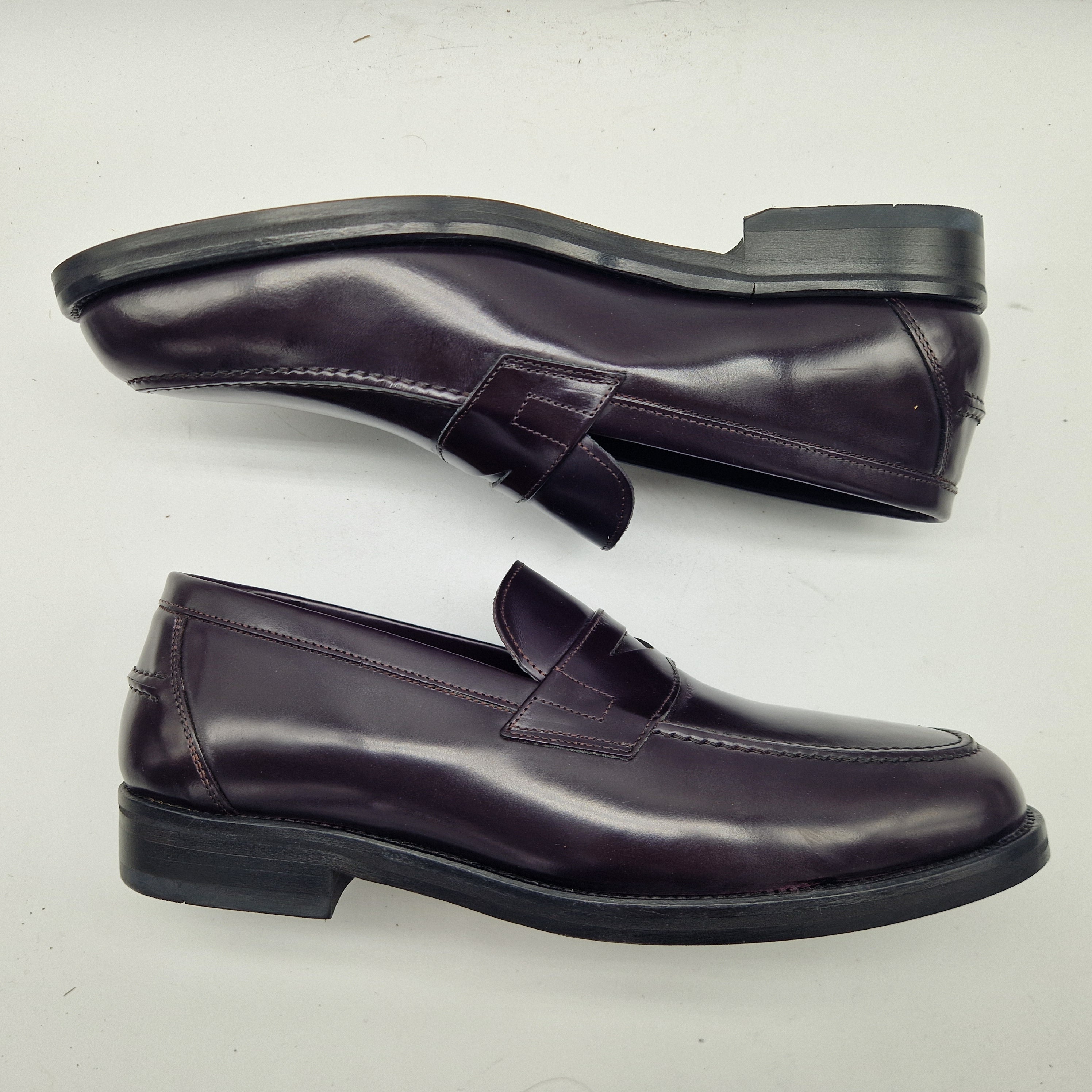 MOCASÍN DE ANTIFAZ EN PIEL BURDEOS - 70007