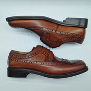 BLUCHER PICADO EN PIEL COLOR CUERO