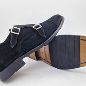 2 HEBILLAS EN SERRAJE NEGRO - 70064