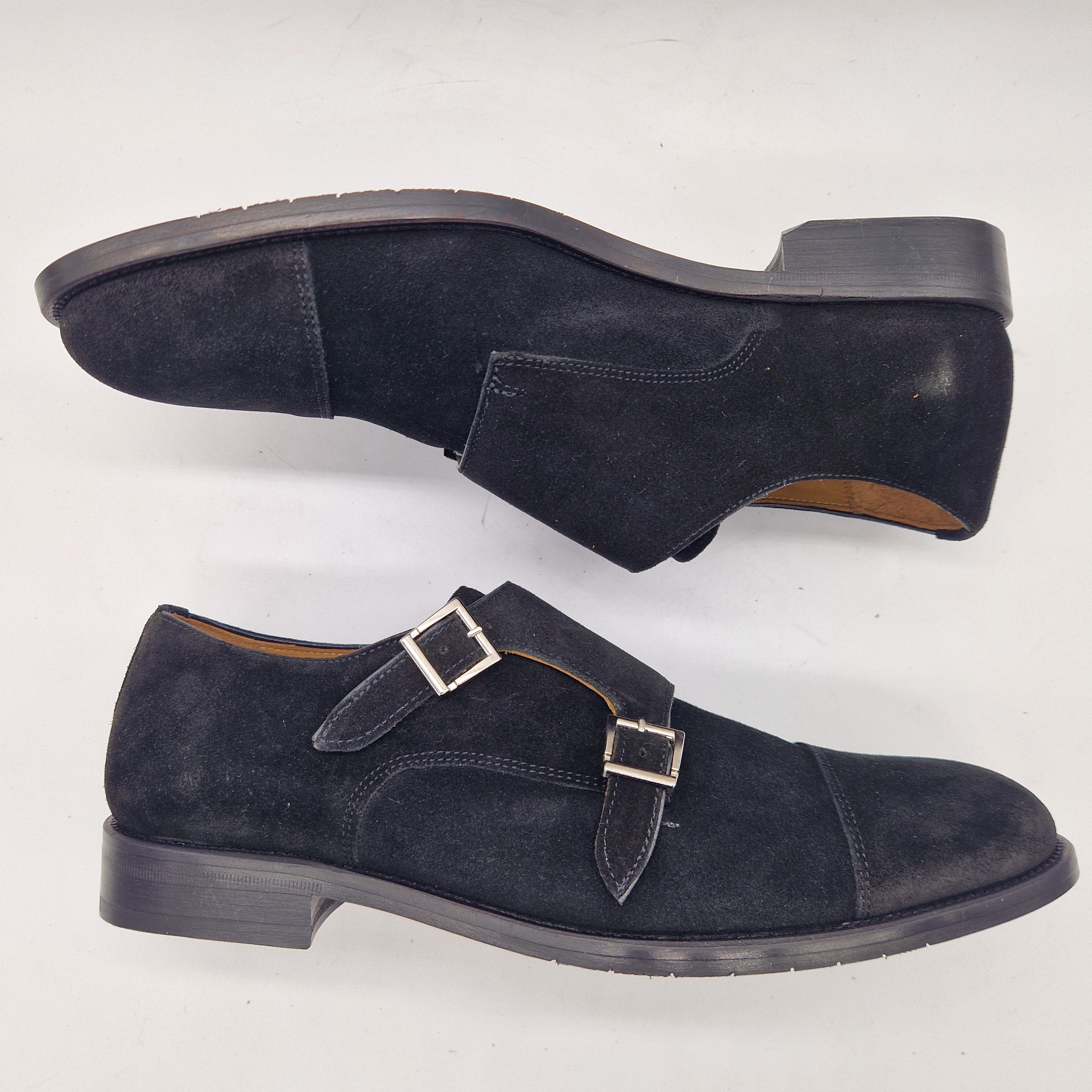 2 HEBILLAS EN SERRAJE NEGRO - 70064