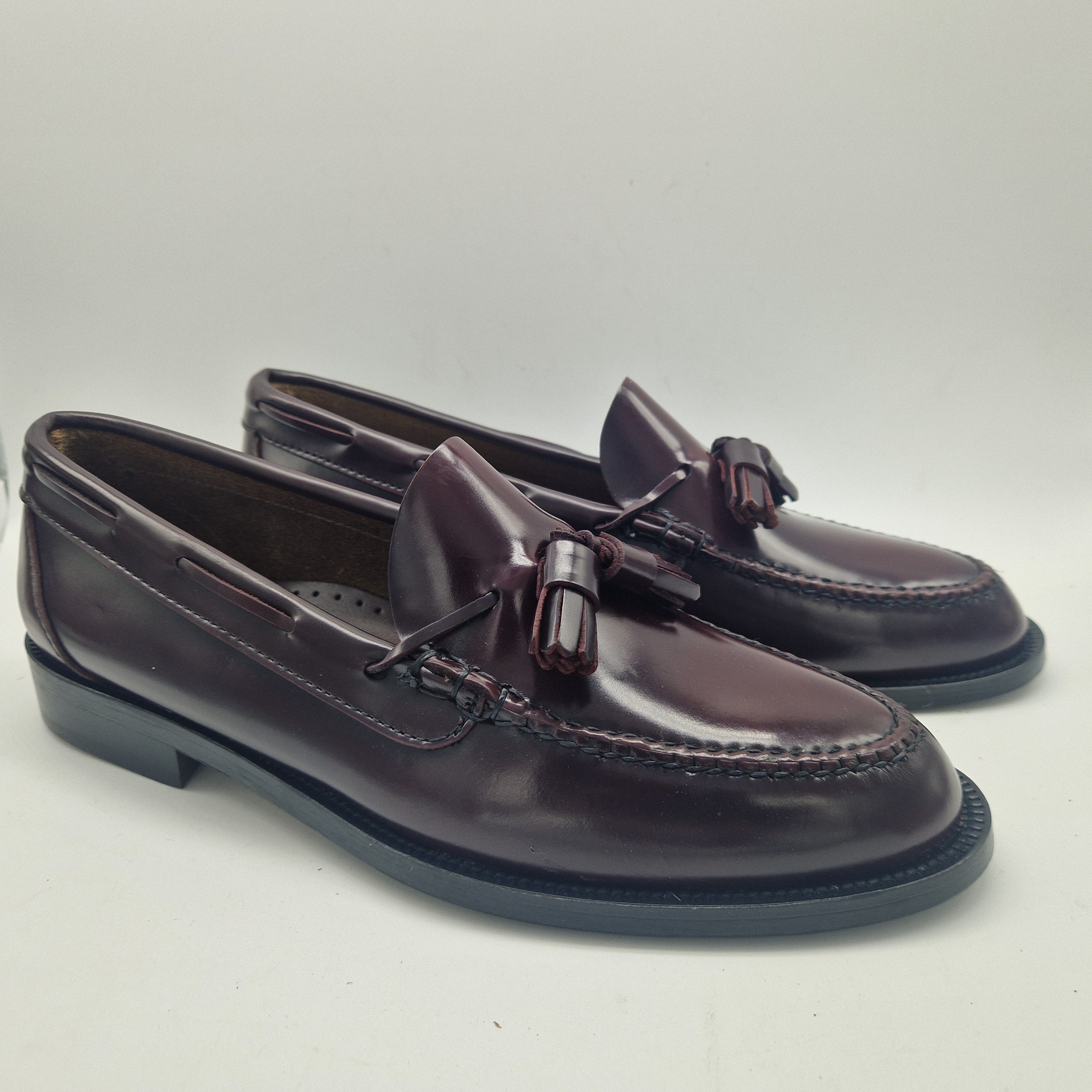 CASTELLANO DE BORLAS EN PIEL BURDEOS - 70288