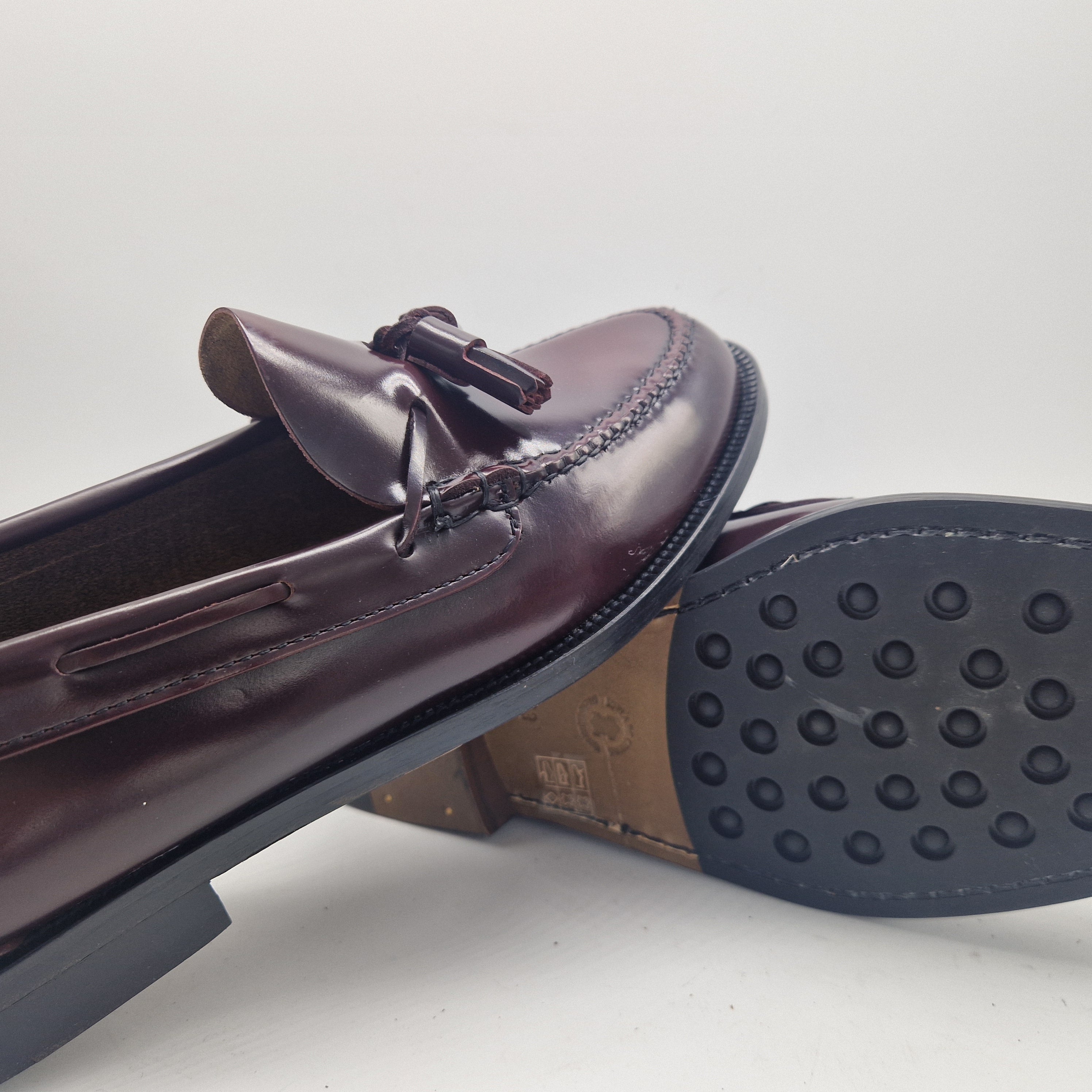 CASTELLANO DE BORLAS EN PIEL BURDEOS - 70288