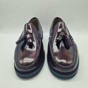 CASTELLANO DE BORLAS EN PIEL BURDEOS - 70295