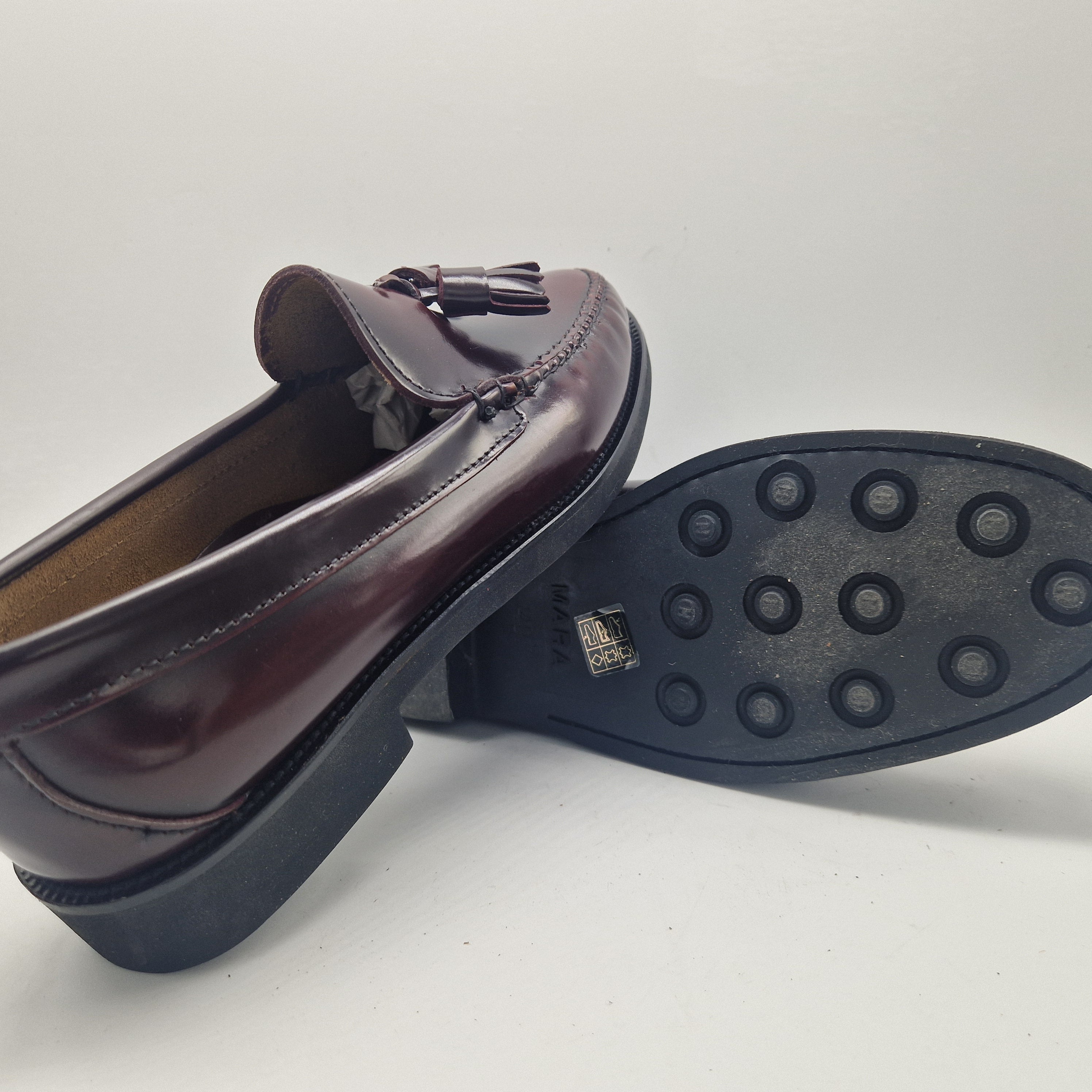 CASTELLANO DE BORLAS EN PIEL BURDEOS - 70295