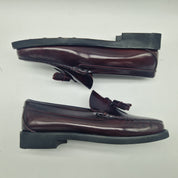 CASTELLANO DE BORLAS EN PIEL BURDEOS - 70295