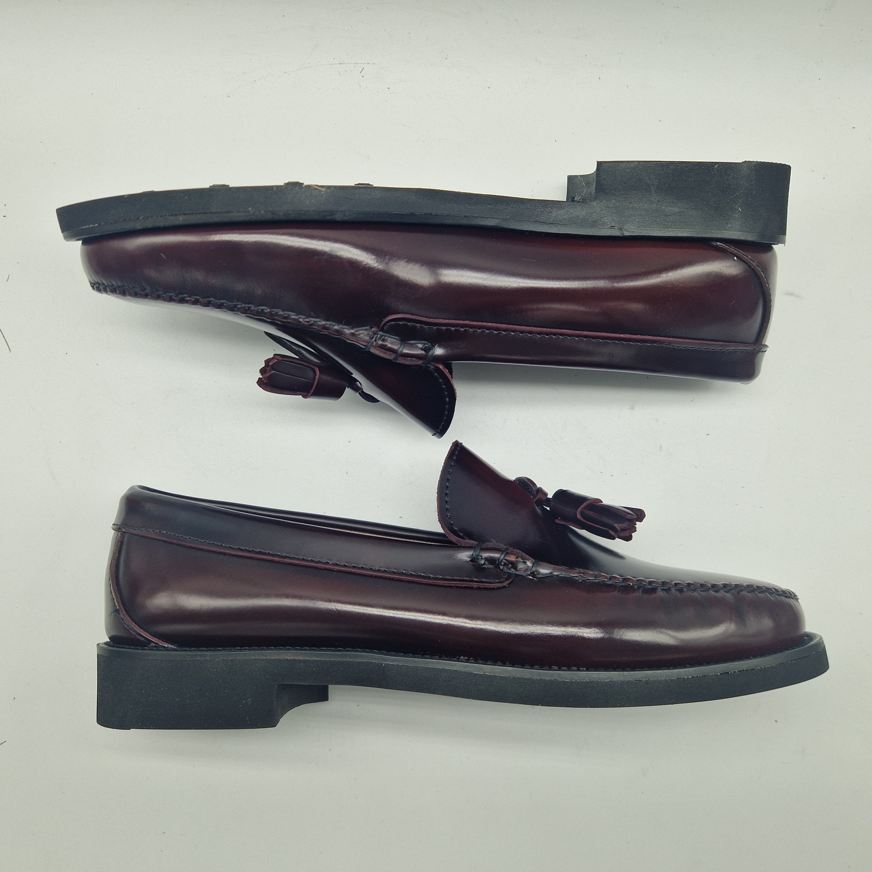 CASTELLANO DE BORLAS EN PIEL BURDEOS - 70295