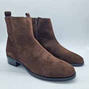 BOTÍN EN SERRAJE MARRÓN