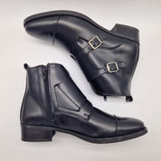 BOTÍN EN PIEL NEGRA