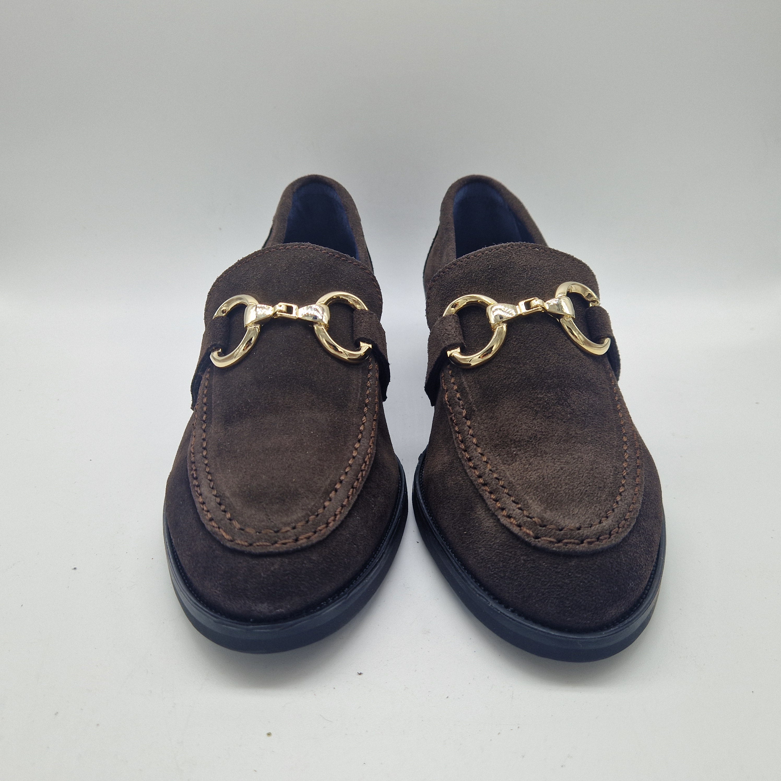 MOCASÍN EN SERRAJE MARRÓN