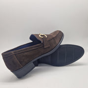 MOCASÍN EN SERRAJE MARRÓN