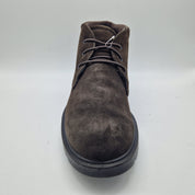 BOTITA DE CORDONES EN SERRAJE MARRÓN