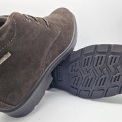 BOTITA DE CORDONES EN SERRAJE MARRÓN