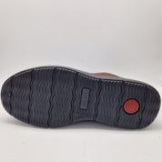 BOTITA DE CORDONES EN SERRAJE MARRÓN