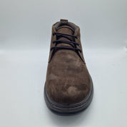 BOTITA DE CORDONES EN SERRAJE MARRÓN