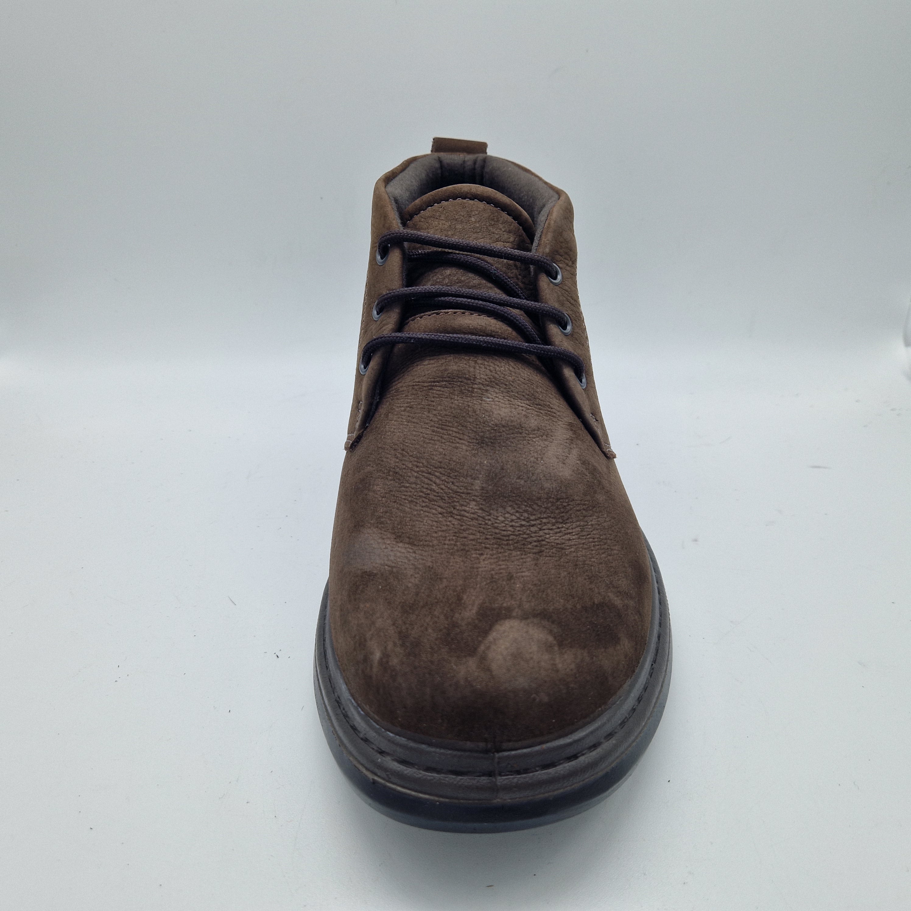 BOTITA DE CORDONES EN SERRAJE MARRÓN