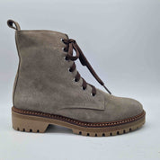 BOTITA DE CORDONES EN SERRAJE TAUPE