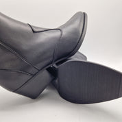 BOTÍN COW EN PIEL NEGRA