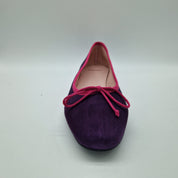 BAILARINA EN ANTE MORADO Y LAZO FUXIA
