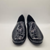 COPETE EN PIEL GRABADA NEGRO