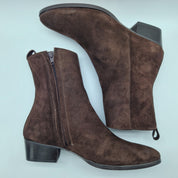 BOTÍN BAJO EN SERRAJE MOKA