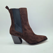 BOTÍN EN SERRAJE MARRÓN