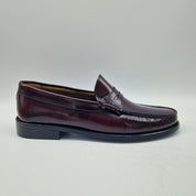 MOCASÍN DE ANTIFAZ EN PIEL BURDEOS