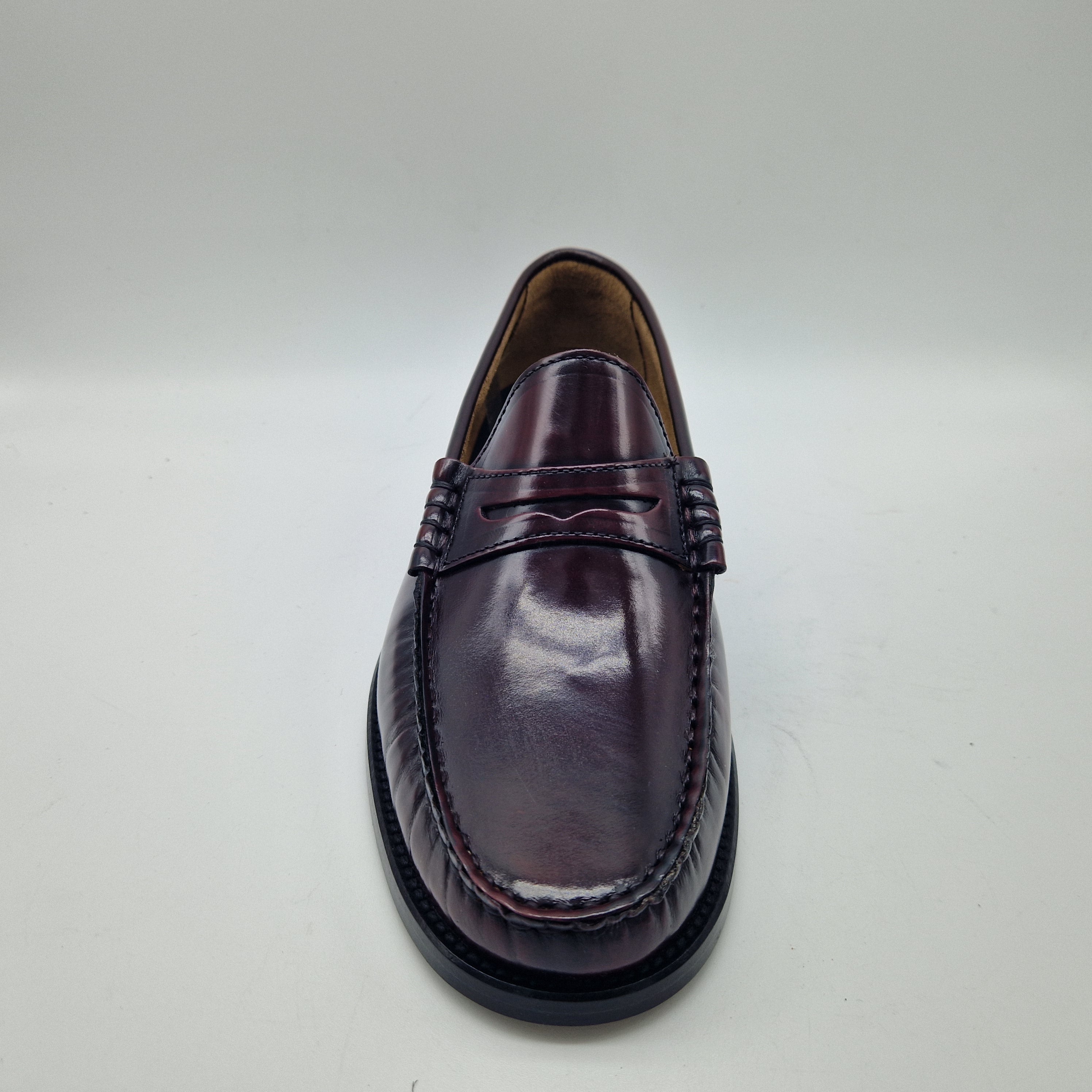 MOCASÍN DE ANTIFAZ EN PIEL BURDEOS
