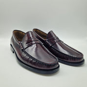 MOCASÍN DE ANTIFAZ EN PIEL BURDEOS