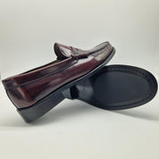 MOCASÍN DE ANTIFAZ EN PIEL BURDEOS