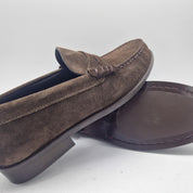 MOCASÍN DE ANTIFAZ EN SERRAJE MARRÓN