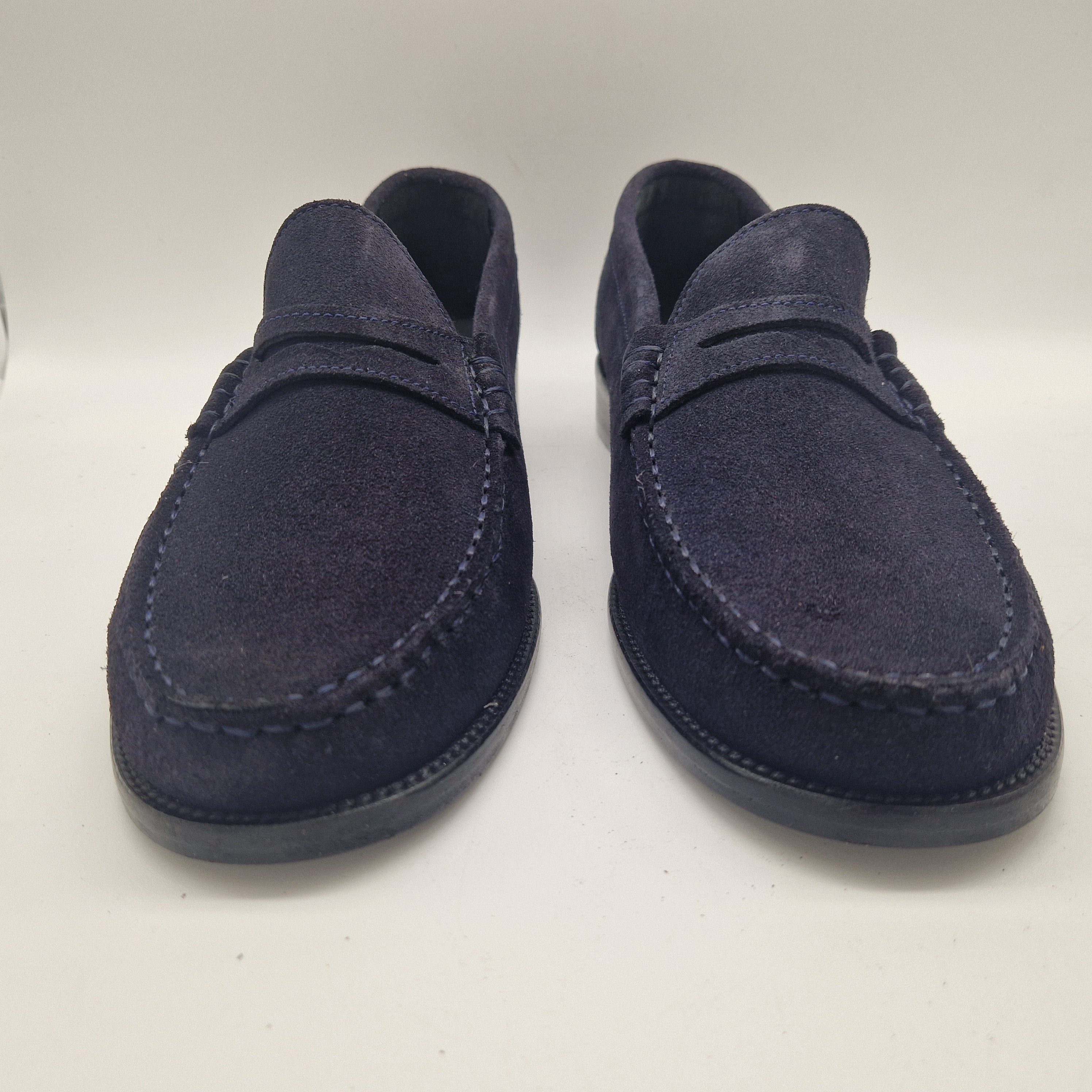 MOCASÍN DE ANTIFAZ EN SERRAJE MARINO