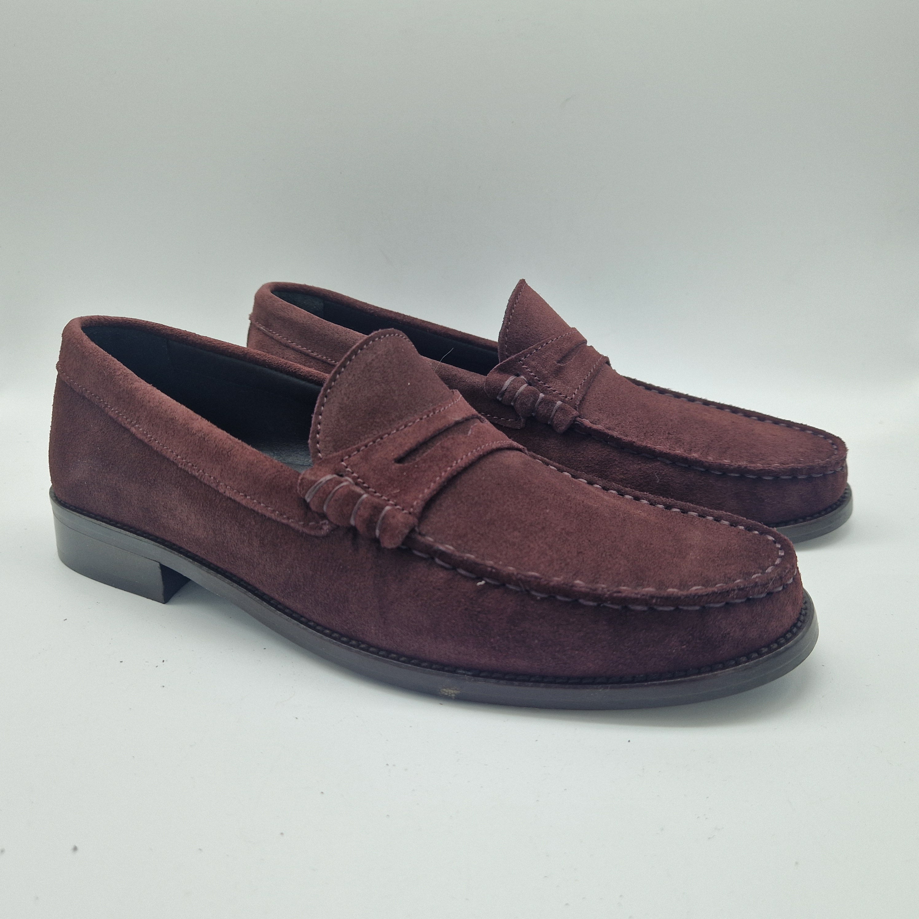 MOCASÍN DE ANTIFAZ EN SERRAJE BURDEOS