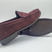 MOCASÍN DE ANTIFAZ EN SERRAJE BURDEOS