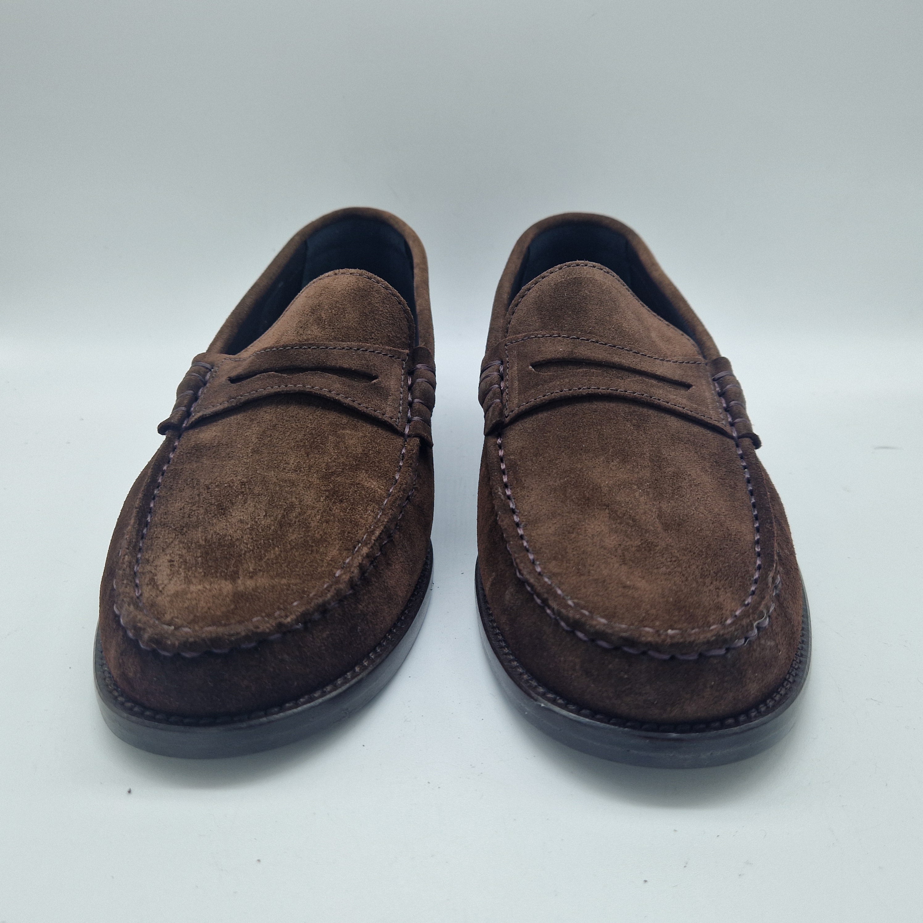 MOCASÍN DE ANTIFAZ EN SERRAJE MARRÓN