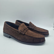 MOCASÍN DE ANTIFAZ EN SERRAJE MARRÓN