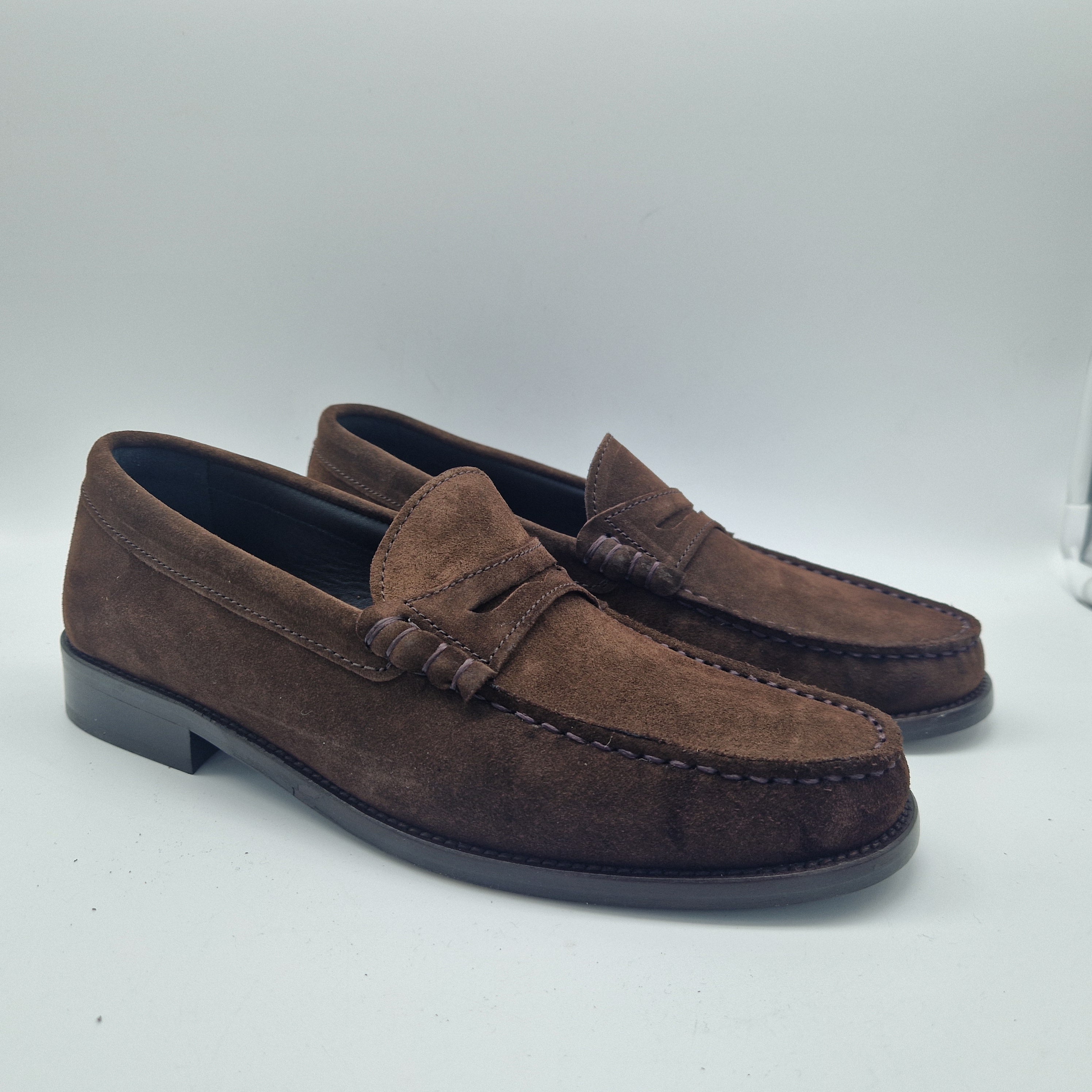 MOCASÍN DE ANTIFAZ EN SERRAJE MARRÓN