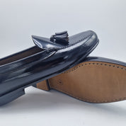 CASTELLANO DE BORLAS EN PIEL NEGRA -71843