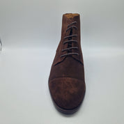BOTÍN DE CORDONES EN SERRAJE CUERO