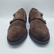 2 HEBILLAS EN SERRAJE MARRÓN