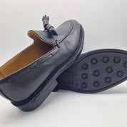 CASTELLANO DE BORLAS EN PIEL NEGRA