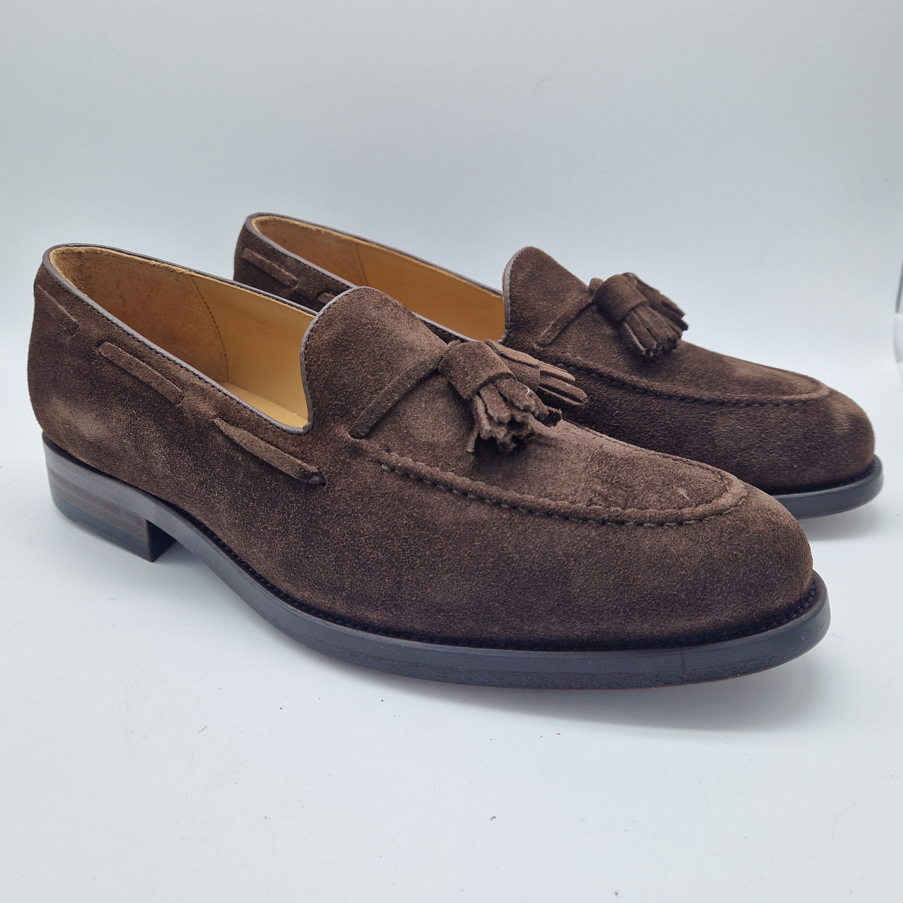 CASTELLANO DE BORLAS EN SERRAJE MARRÓN