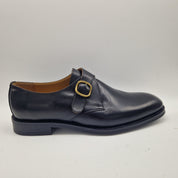 ZAPATO DE HEBILLA EN PIEL NEGRA