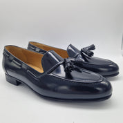 CASTELLANO DE BORLAS EN PIEL NEGRA